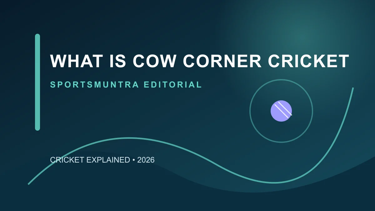 Cricket field illustration highlighting the cow-corner area between deep midwicket and long-on