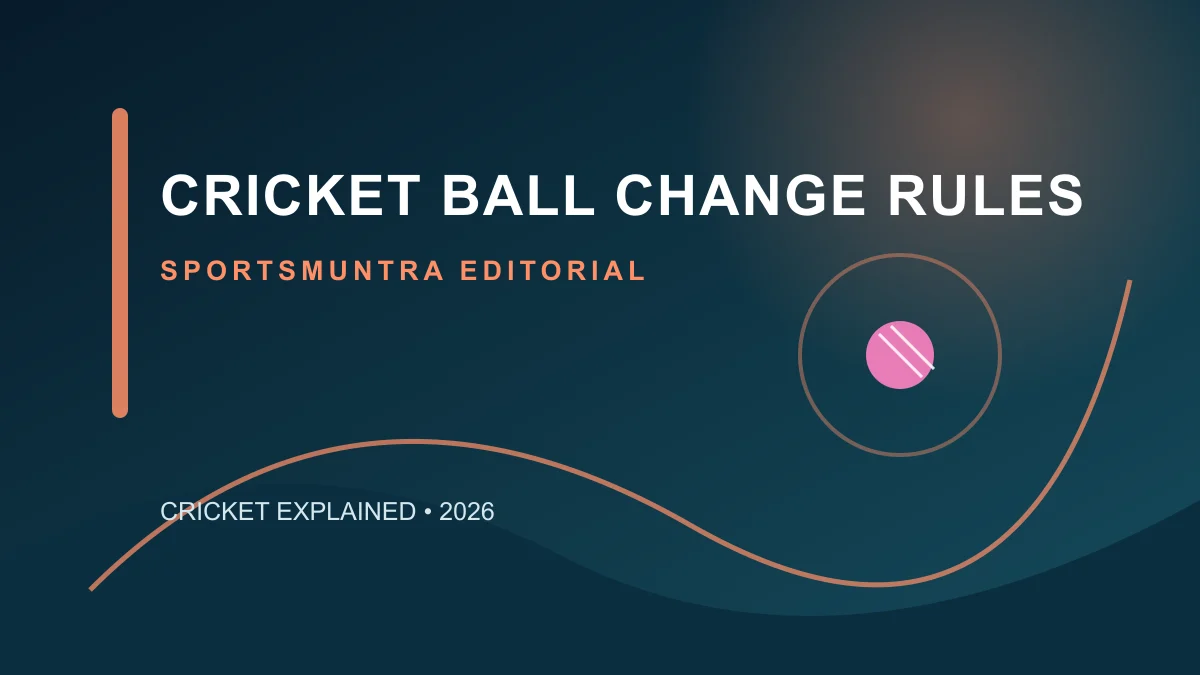 Original editorial illustration for Cricket Ball Change Rules: lost, damaged and comparable-wear balls