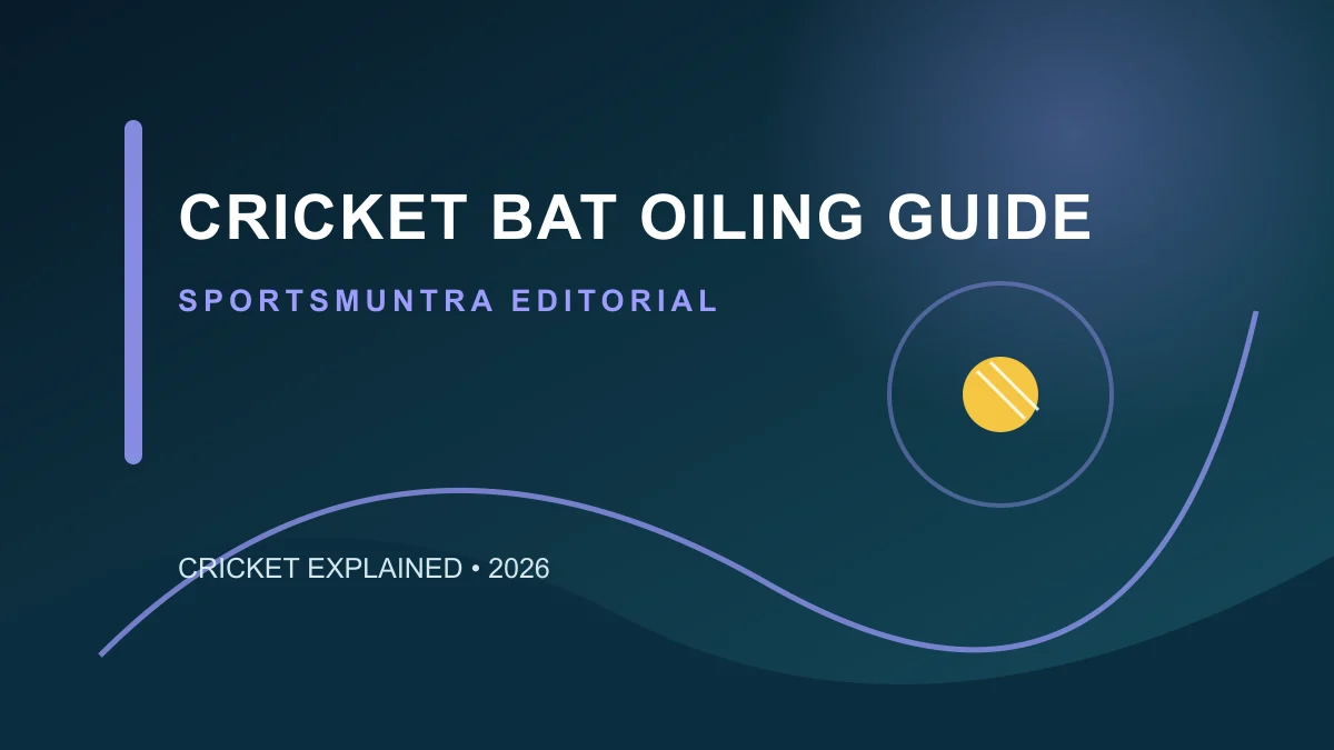 Original editorial illustration for Cricket Bat Oiling Guide: when it helps and when it hurts