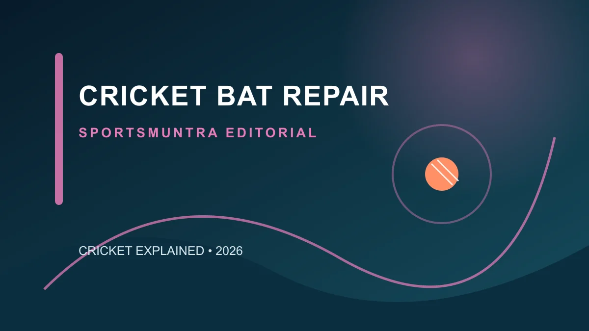 Original editorial illustration for Cricket Bat Repair: what can be fixed and when to stop