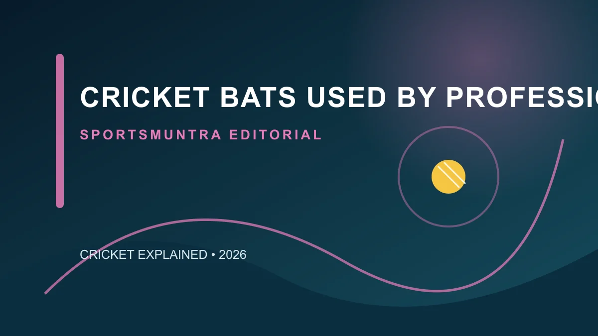 Original editorial illustration for Cricket Bats Used by Professional Players: how to verify the claim