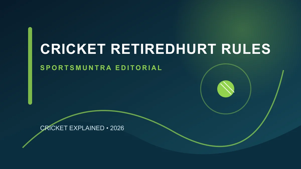 Original editorial illustration for Cricket Retired-Hurt Rules: when a batter can return