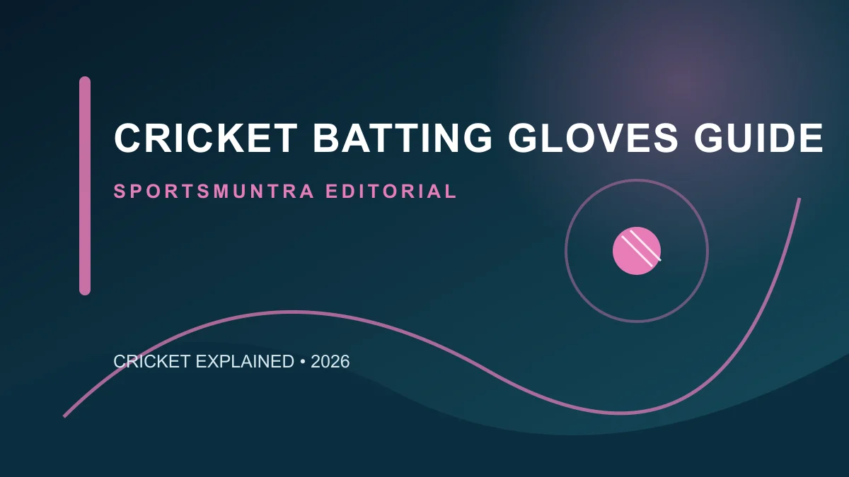 Original editorial illustration for Cricket Batting Gloves Guide: sizing, protection and grip