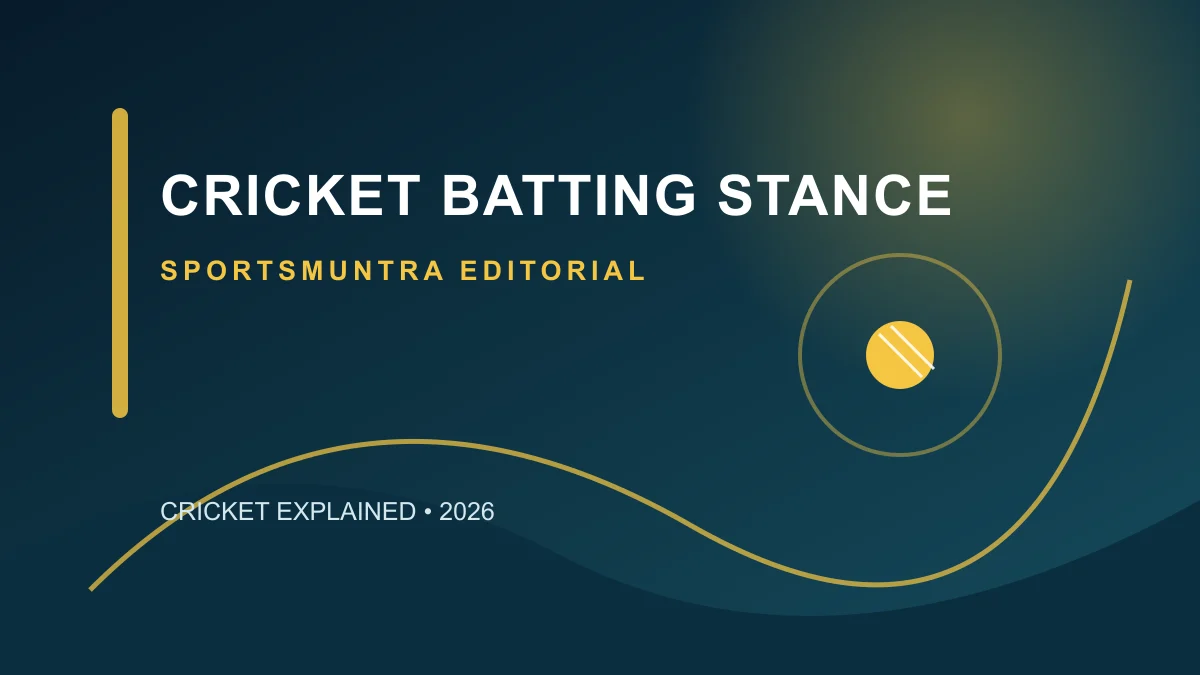 Original SportsMuntra illustration for Cricket Batting Stance: A Safe Starting Position
