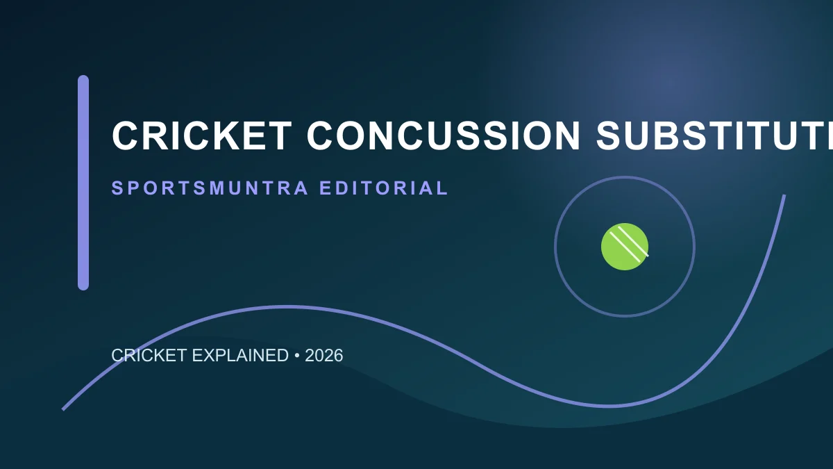 Original editorial illustration for Cricket Concussion Substitute Rules: replacement versus ordinary substitute