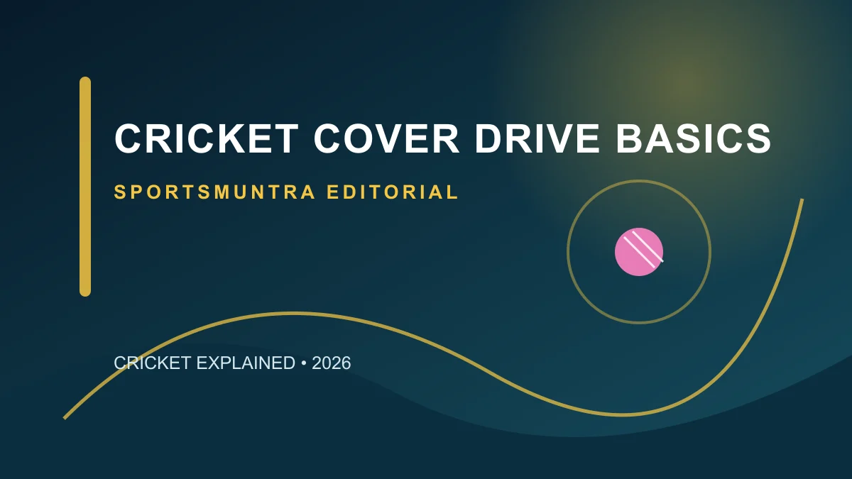 Original editorial illustration for Cricket Cover Drive Basics: balance, head position and timing