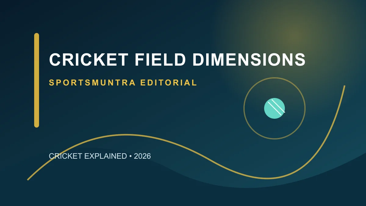 Cricket pitch and boundary measurement diagram with creases and stumps