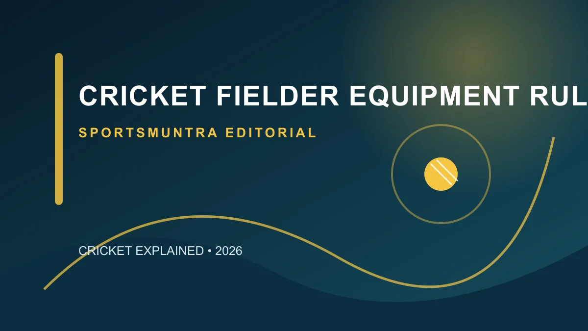 Original editorial illustration for Cricket Fielder Equipment Rules: helmets, gloves and restrictions