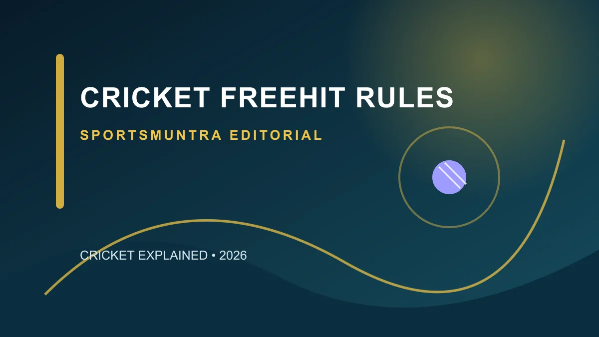 Original editorial illustration for Cricket Free-Hit Rules: what the batter may and may not do
