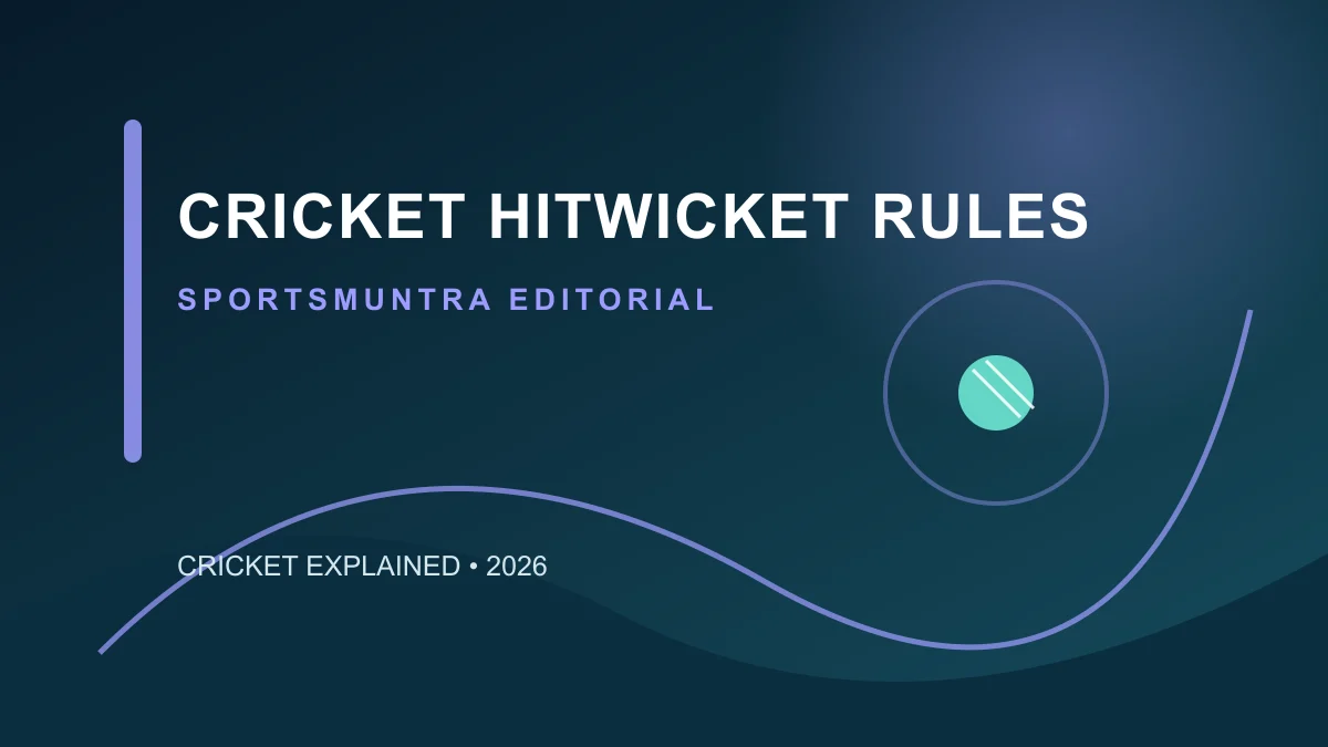 Original editorial illustration for Cricket Hit-Wicket Rules: when the batter is dismissed