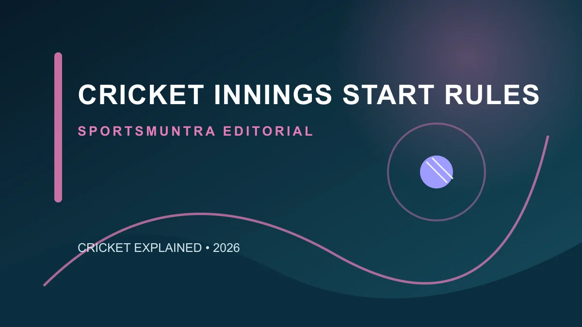 Original editorial illustration for Cricket Innings Start Rules: toss, call of play and the first ball