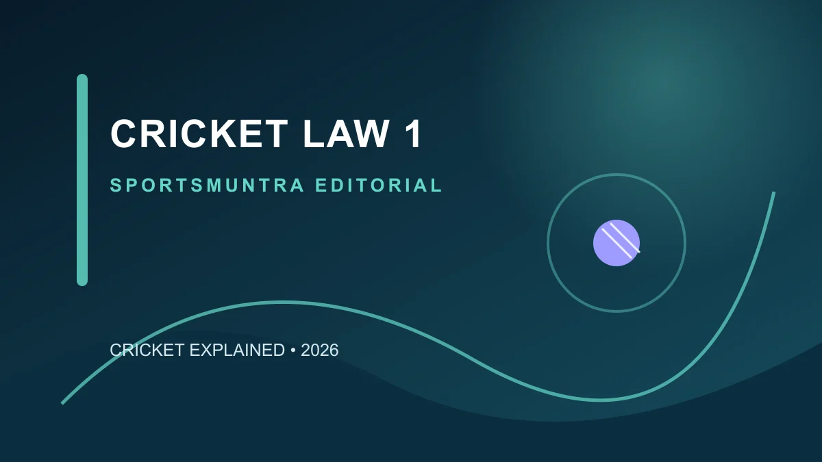 Original SportsMuntra editorial illustration for Cricket Law 1: Players, Nominations and Captains