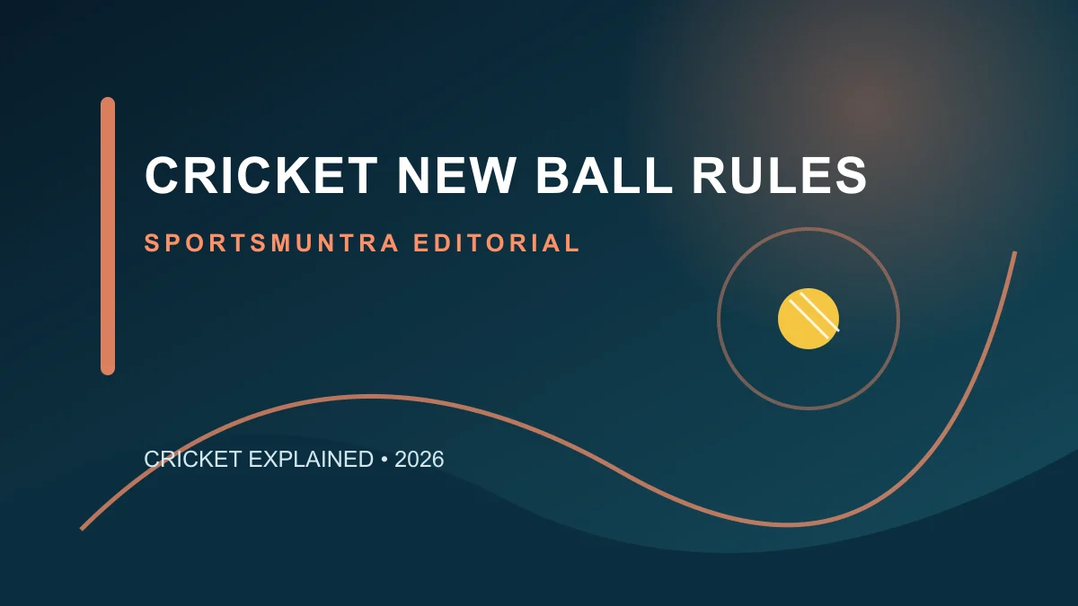 Original editorial illustration for Cricket New Ball Rules: when captains can take a new ball