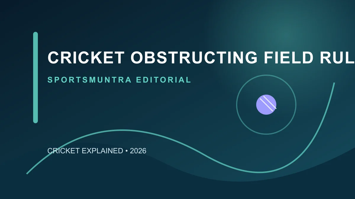 Original editorial illustration for Cricket Obstructing the Field Rules: deliberate obstruction explained