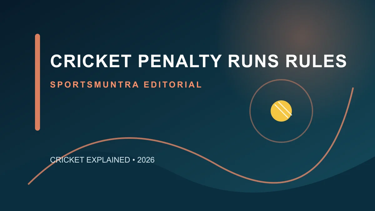 Original editorial illustration for Cricket Penalty Runs Rules: when five runs are added