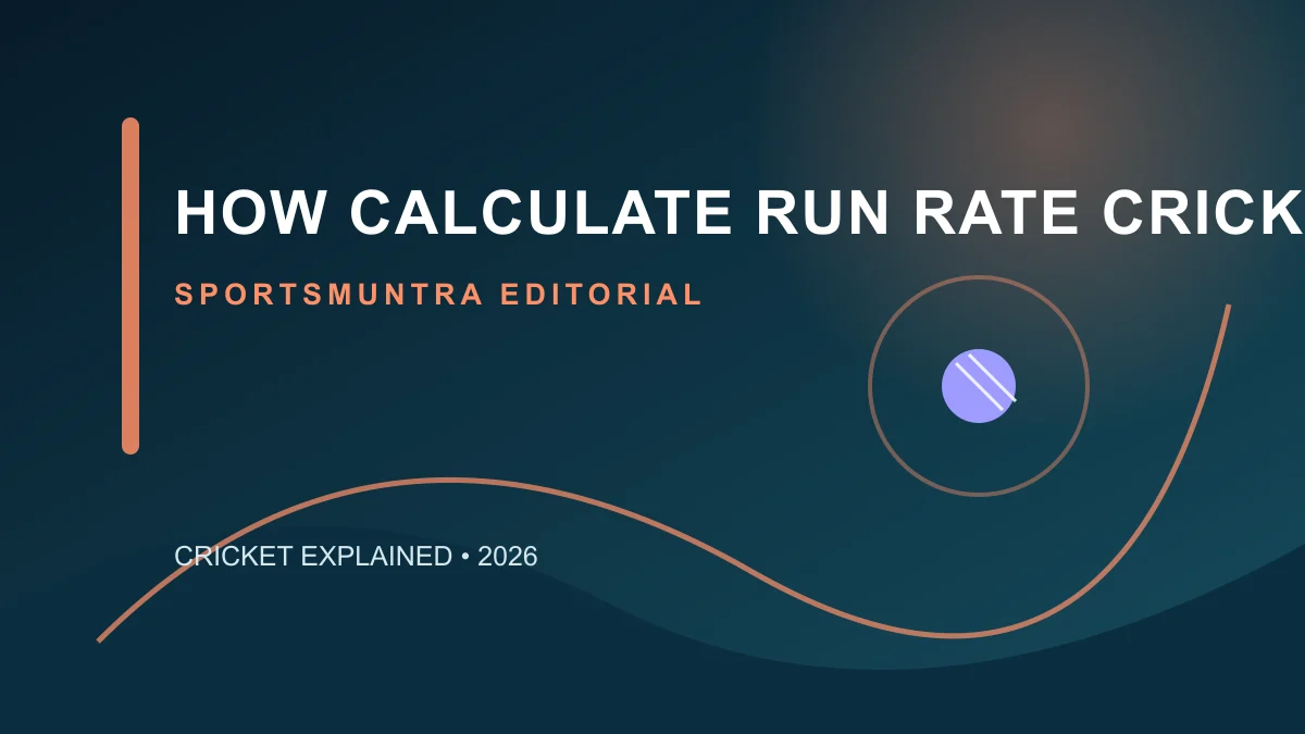 Original SportsMuntra illustration for How to Calculate Run Rate in Cricket