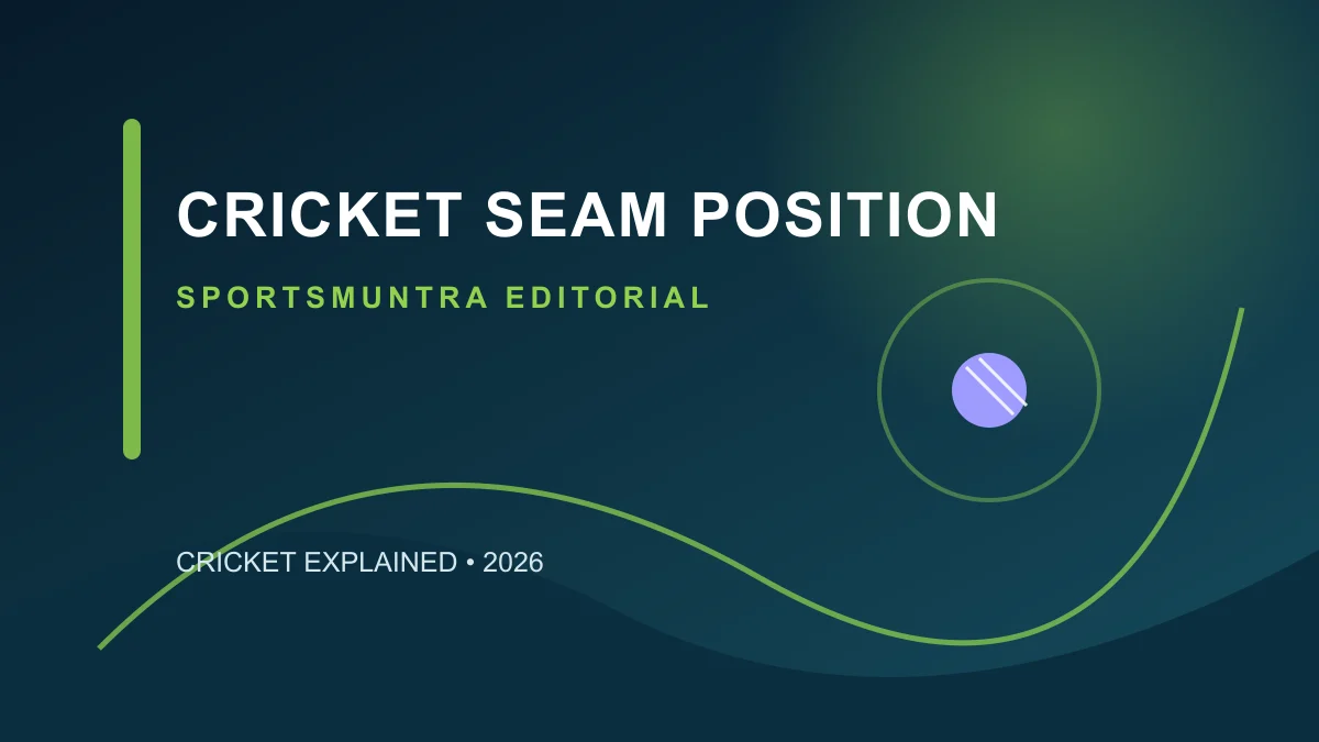 Original editorial illustration for Cricket Seam Position: how bowlers control the release