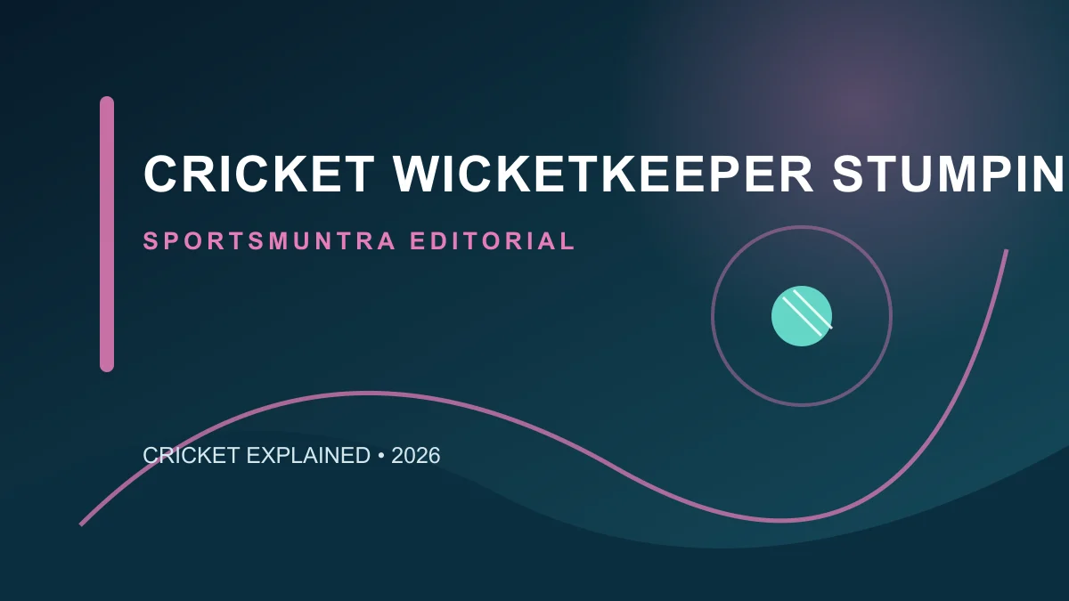 Original editorial illustration for Cricket Wicketkeeper Stumping Rules: what the keeper must do