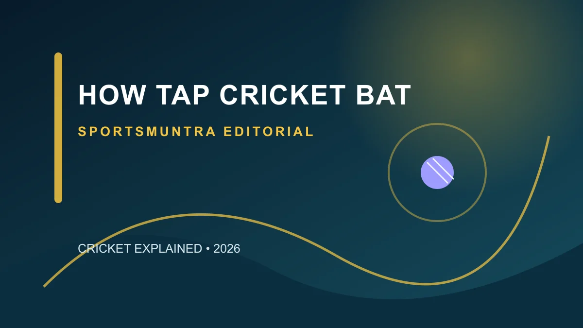 Original editorial illustration for How to Tap a Cricket Bat: preparation, limits and safety