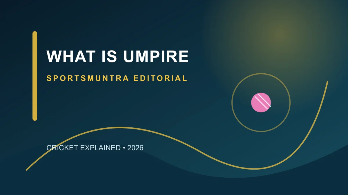Cricket umpire reviewing an LBW decision with a ball-tracking graphic