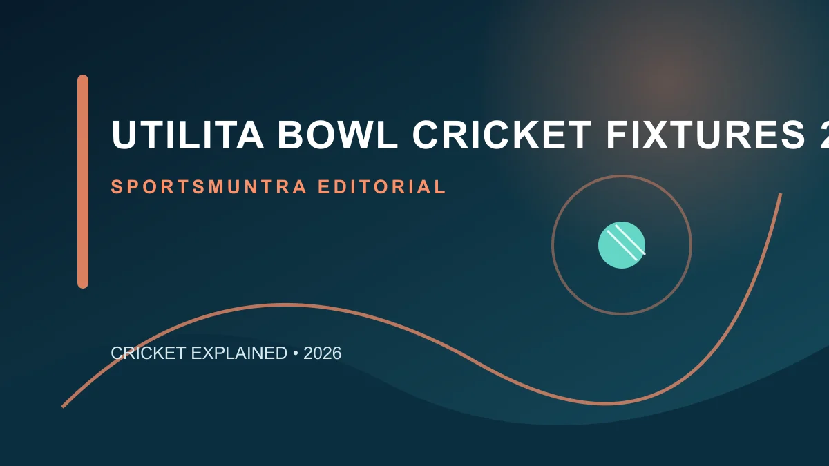Utilita Bowl cricket ground with a 2027 fixture calendar and red cricket ball